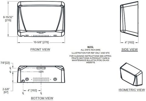 Additional image for ADA/DDA Compliant High Speed Hand Dryer (Satin).