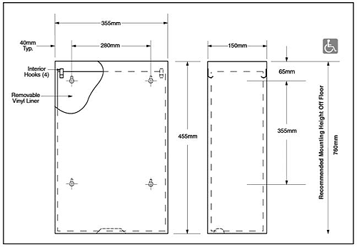 Additional image for Large Waste Bin (Stainless Steel).