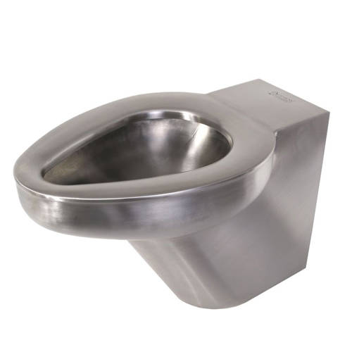 Additional image for Back To Wall Toilet Pan (Stainless Steel).