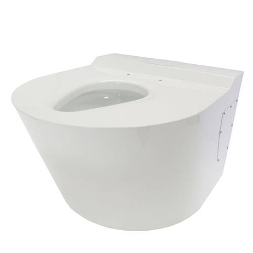 Additional image for Bariatric Back To Wall Toilet Pan (White, 1000kg Load).