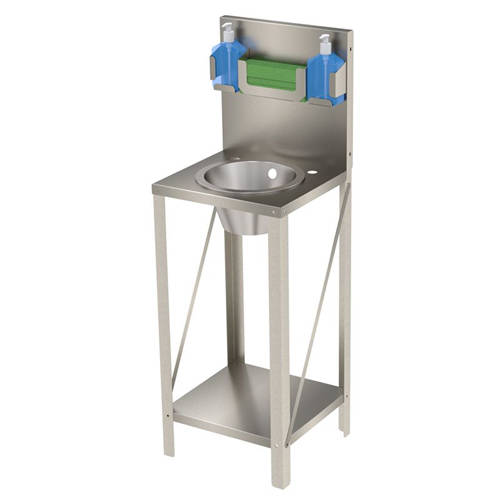 Additional image for Freestanding Wash Basin Unit With Round Bowl (Stainless Steel).