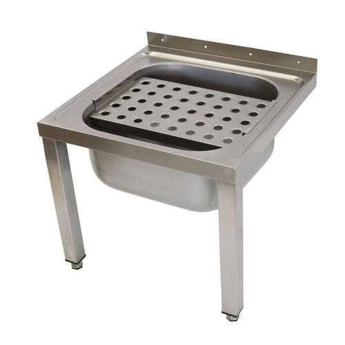 Additional image for Wall Bucket Sink With Legs & Grating 500mm (Stainless Steel).