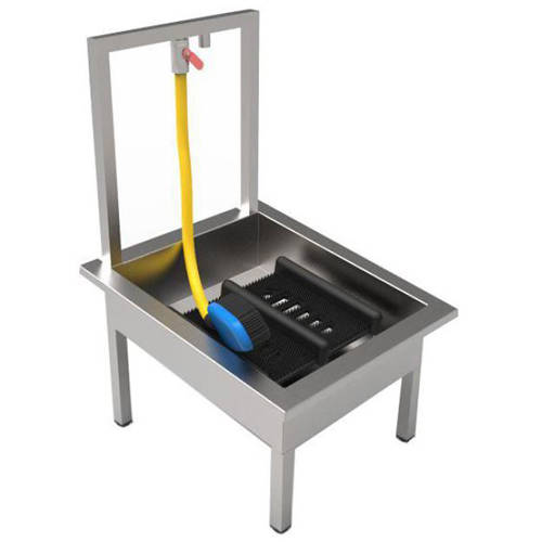 Additional image for Floor Standing Boot Wash Sink (Stainless Steel).