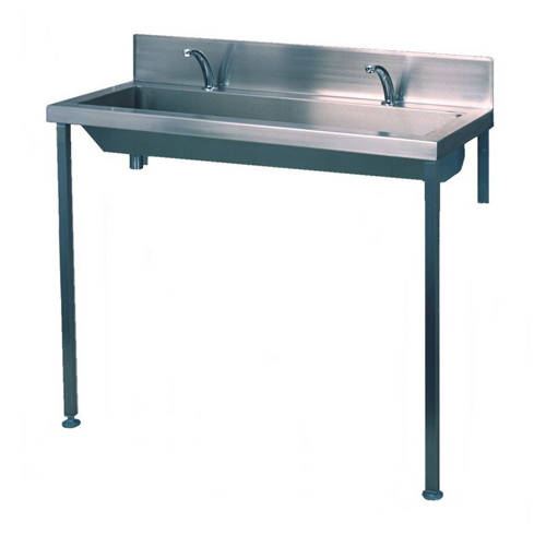 Additional image for Heavy Duty Wash Trough With Tap Ledge 1800mm (S Steel).
