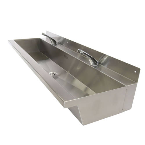 Additional image for Wall Mounted Wash Trough 1800mm (Stainless Steel).