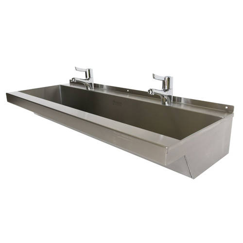 Additional image for Wall Mounted Wash Trough 1500mm (3 TH, S Steel).