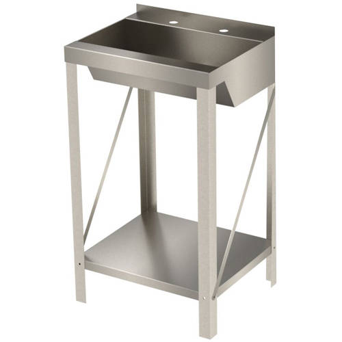 Additional image for Freestanding Wash Basin With Trough Bowl (Stainless Steel).