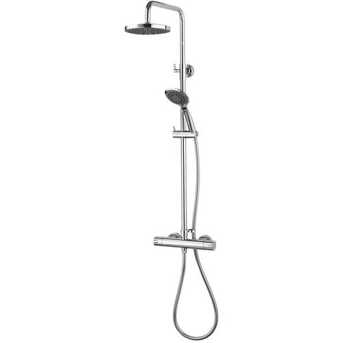 Additional image for Thermostatic Shower Valve With Rigid Riser (3/4", Chrome).