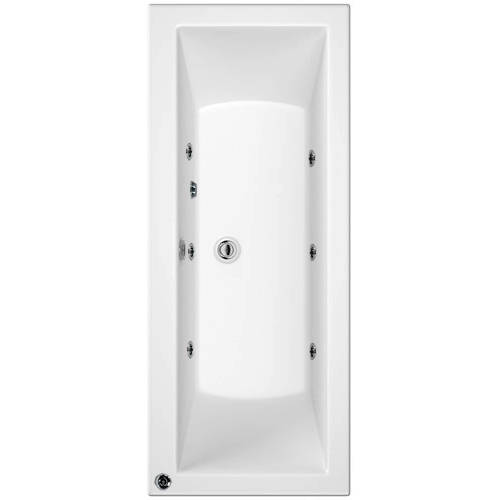Additional image for Canaletto Double Ended Bath With 6 Jets (1700x750mm).