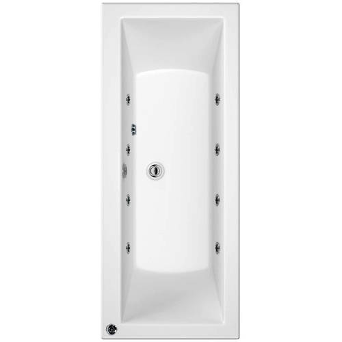 Additional image for Canaletto Double Ended Bath With 8 Jets (1700x750mm).