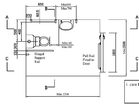 Additional image for Doc M Low Level Toilet Pack With Push Button Flush & White Rails.