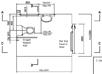 Additional image for Doc M Close Coupled Pack With Push Button Flush & Blue Rails.