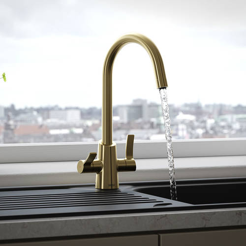 Additional image for Easyfit Mixer Kitchen Tap (Brushed Brass).