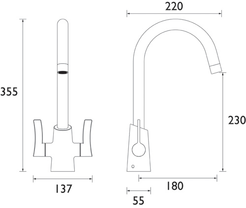 Additional image for Easyfit Mixer Kitchen Tap (Stainless Steel).
