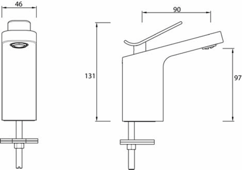 Additional image for Basin Mixer Tap With Clicker Waste (Chrome).