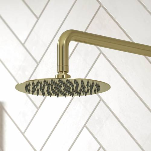 Additional image for Thermostatic Shower Pack With Slide Rail Kit (Brushed Brass).