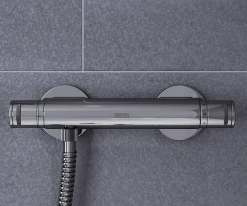 Additional image for Exposed Bar Shower Valve & Slide Rail Kit (Chrome).