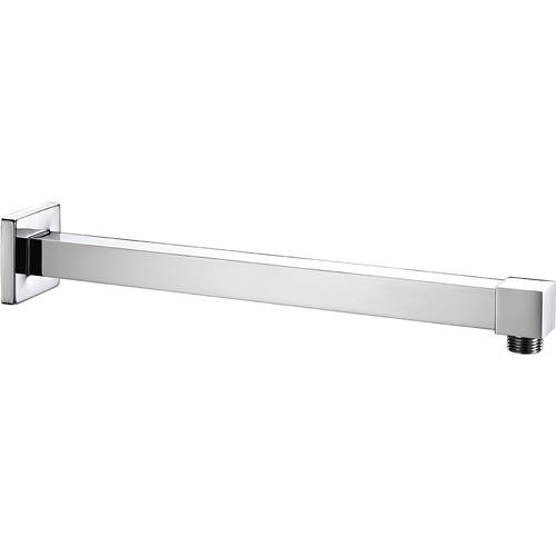 Additional image for Wall Mounted Square Shower Arm 330mm (Chrome).