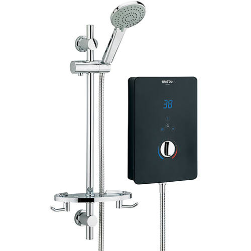 Additional image for Electric Shower With Digital Display 10.5kW (Gloss Black).