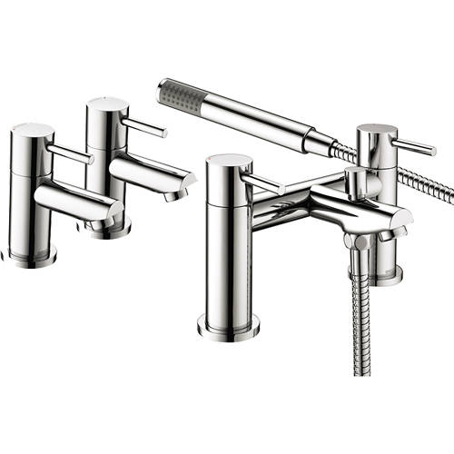 Additional image for Basin Taps & Bath Shower Mixer Tap Pack (Chrome).