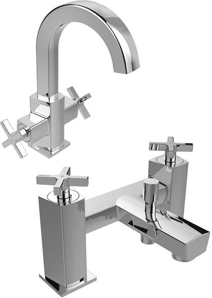 Additional image for Basin & Bath Shower Mixer Taps Pack (Chrome).