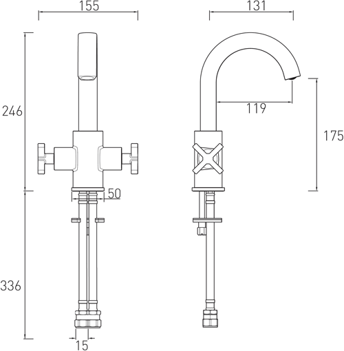 Additional image for Basin & Bath Shower Mixer Taps Pack (Chrome).