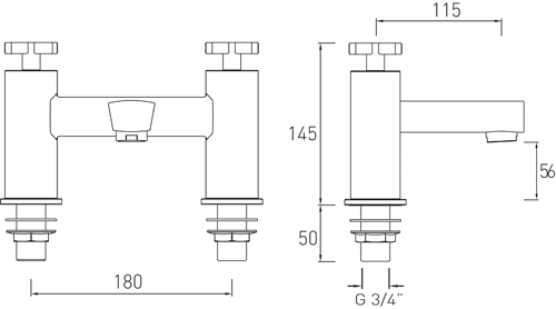 Additional image for Basin & Bath Filler Tap Pack (Chrome).