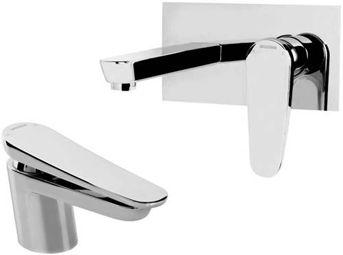 Additional image for Mono Basin & Wall Mounted Bath Filler Tap Pack (Chrome).