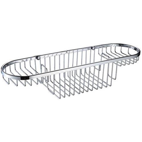 Additional image for Large Wall Fixed Wire Basket (Chrome).