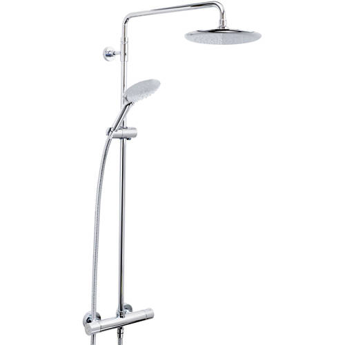 Additional image for Exposed Bar Shower Valve With Riser (2 Outlet, Chrome).