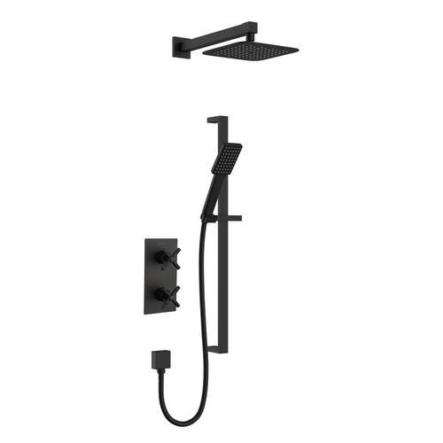 Additional image for Thermostatic Shower Pack With Slide Rail Kit (Matt Black).