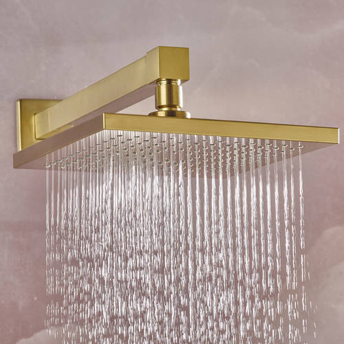 Additional image for Shower Pack With Fixed Head & Kit (Brushed Brass).