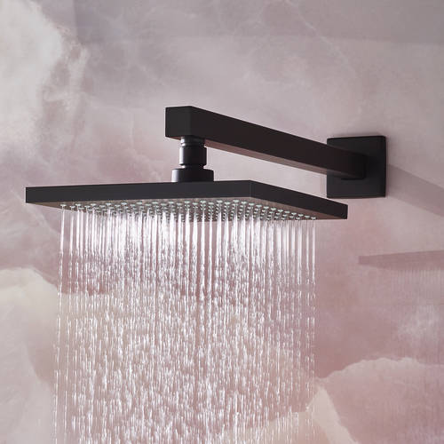 Additional image for Shower Pack With Fixed Head & Kit (Matt Black).