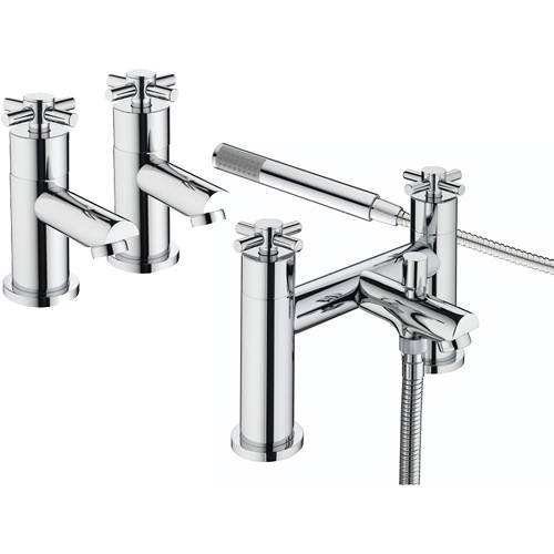 Additional image for Basin Taps & Bath Shower Mixer Pack (Chrome).