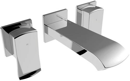 Additional image for Wall Mounted Basin & Bath Filler Tap Pack (Chrome).