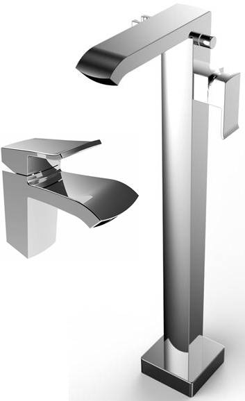 Additional image for Mono Basin & Floor Standing Bath Shower Mixer Tap Pack.