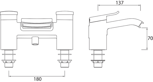 Additional image for Mono Basin & Bath Shower Mixer Tap Pack (Chrome).