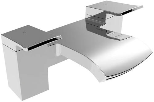 Additional image for 3 Hole Wall Mounted Basin & Bath Filler Tap Pack (Chrome).