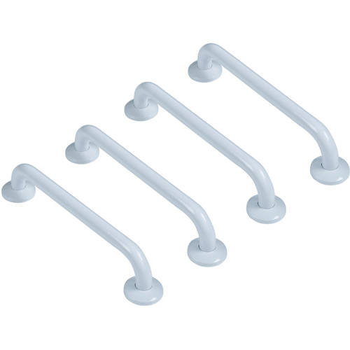 Additional image for DocM Shower Seat With 4 X 450mm Grab Rails  (White).