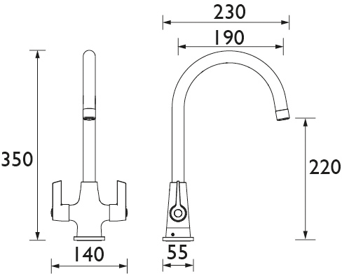 Additional image for Echo Easy Fit Mixer Kitchen Tap (Gunmetal).
