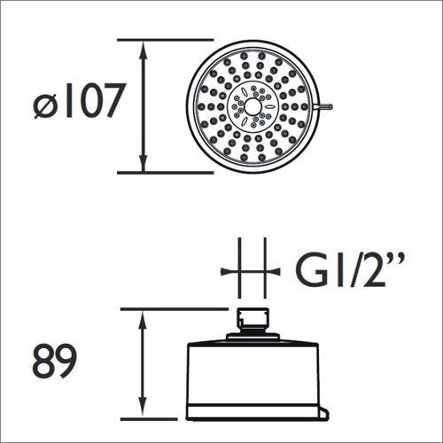 Additional image for Multi Function Fixed Shower Head (Chrome).
