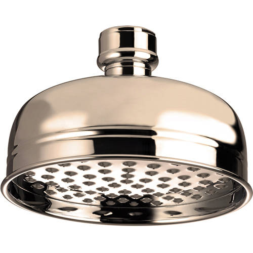 Additional image for Traditional Round Shower Head (145mm, Gold).