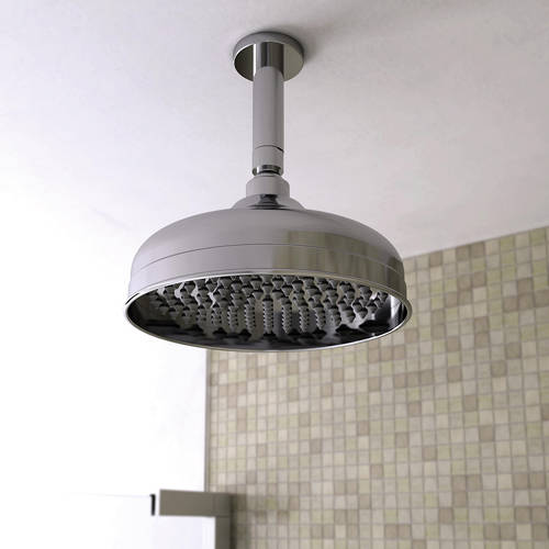 Additional image for Traditional Round Shower Head (200mm, Chrome).