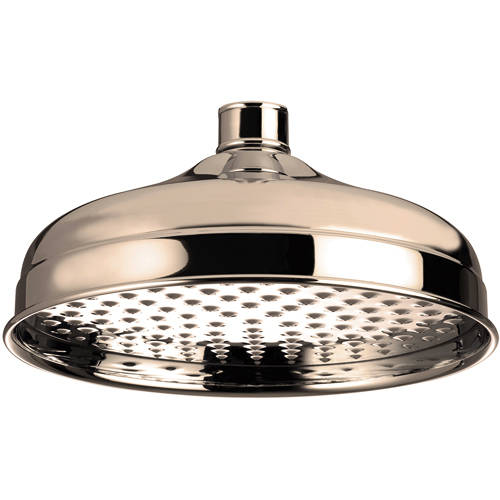 Additional image for Traditional Round Shower Head (200mm, Gold).