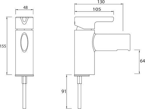 Additional image for Mono Basin Mixer Tap (Chrome).