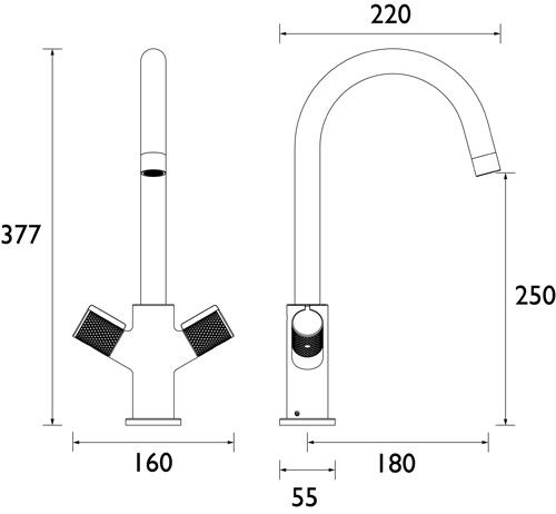 Additional image for Easyfit Mixer Kitchen Tap (Matt Black).