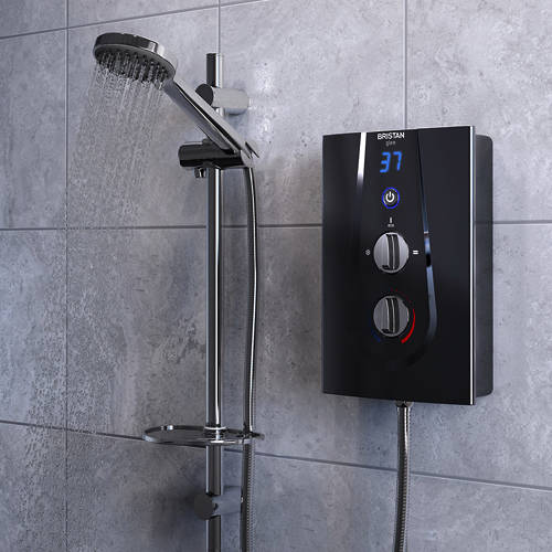 Additional image for Electric Shower With Digital Display 10.5kW (Black).