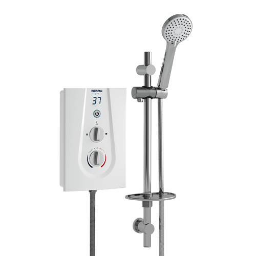 Additional image for Electric Shower With Digital Display 10.5kW (White).