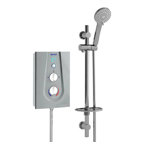 Additional image for Thermostatic Electric Shower With Digital Display 8.5kW (Silver).