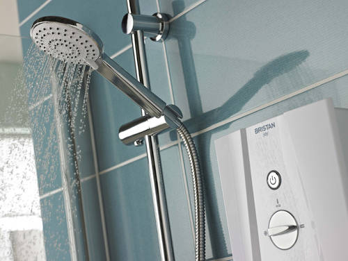 Additional image for Thermostatic Electric Shower With Digital Display 9.5kW (White).